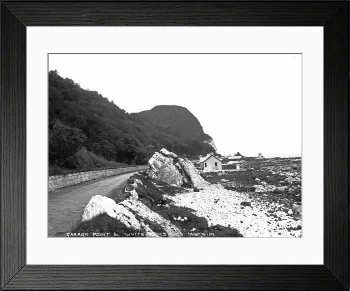 Framed Print : Garron Point and White Rocks, Co. Antrim Framed Print : Garron Point and White Rocks, Co. Antrim