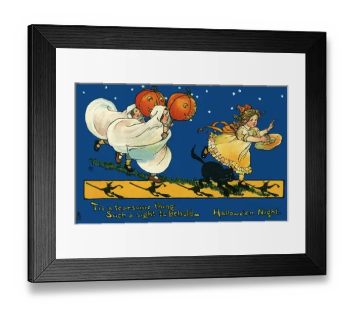 Framed Print : Children with Jack-o lanterns Framed Print : Children with Jack-o lanterns