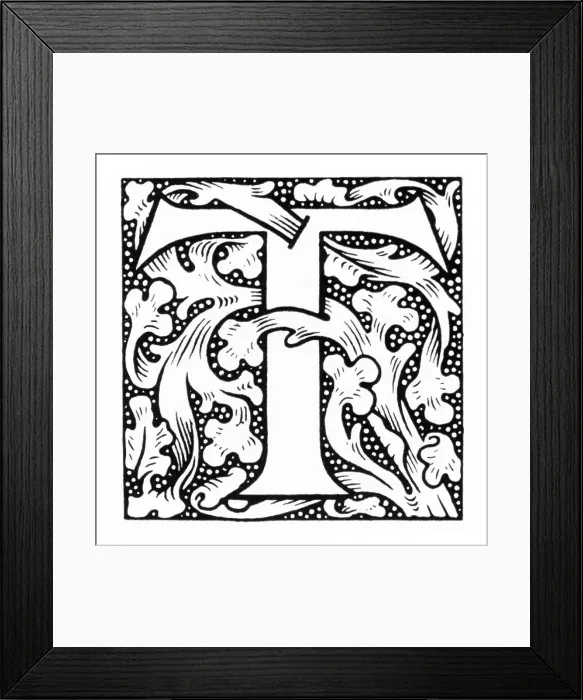 Framed Print : Decorative initial Framed Print : Decorative initial