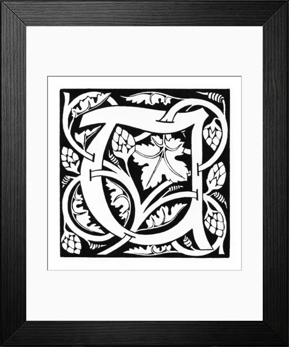 Framed Print : Decorative initial Framed Print : Decorative initial