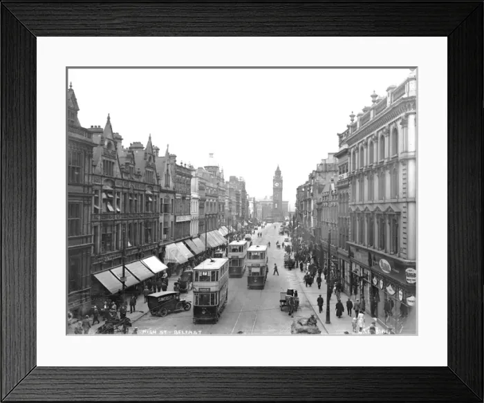 Framed Print : High St. Belfast Framed Print : High St. Belfast