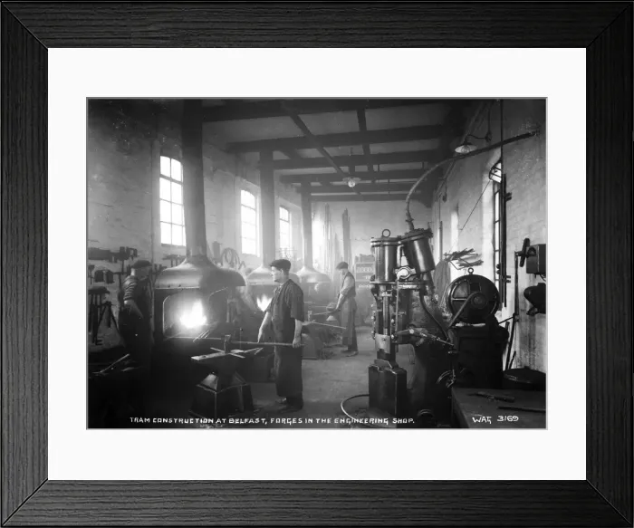 Framed Print : Tram Construction at Belfast, for ges in Engineering Shop Framed Print : Tram Construction at Belfast, for ges in Engineering Shop