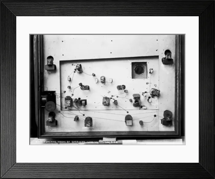Framed Print : Teaching Model of Overhead Wiring Framed Print : Teaching Model of Overhead Wiring