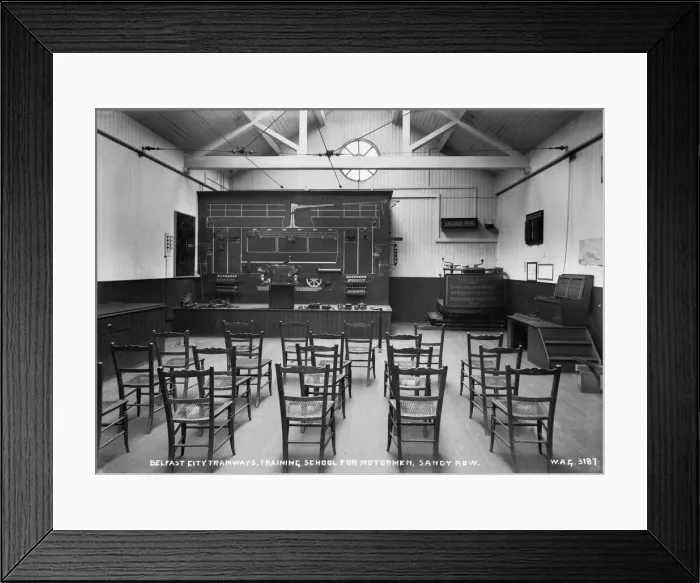 Framed Print : Belfast City Tramways, Training School for Motormen, Sandy R Framed Print : Belfast City Tramways, Training School for Motormen, Sandy R