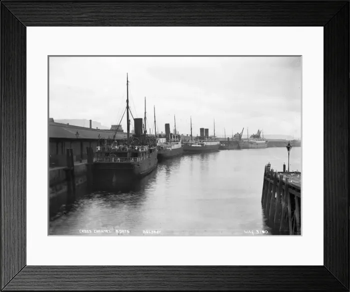 Framed Print : Cross Channel Boats, Belfast Framed Print : Cross Channel Boats, Belfast