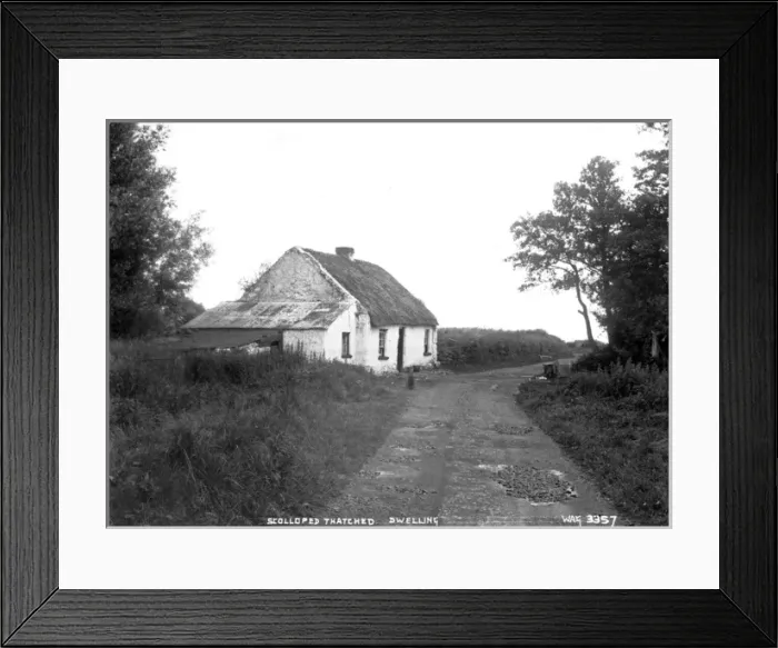 Framed Print : Scalloped Thatched Dwelling Framed Print : Scalloped Thatched Dwelling