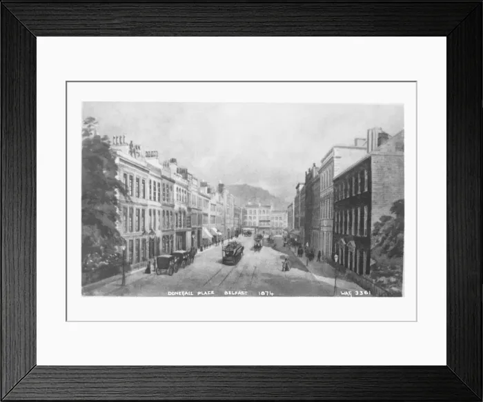 Framed Print : Donegall Place, Belfast 1874 Framed Print : Donegall Place, Belfast 1874
