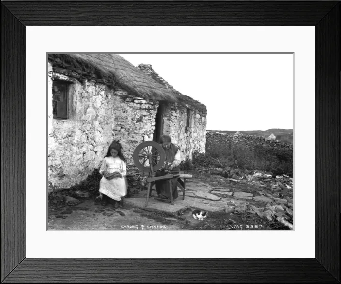 Framed Print : Carding and Spinning Framed Print : Carding and Spinning