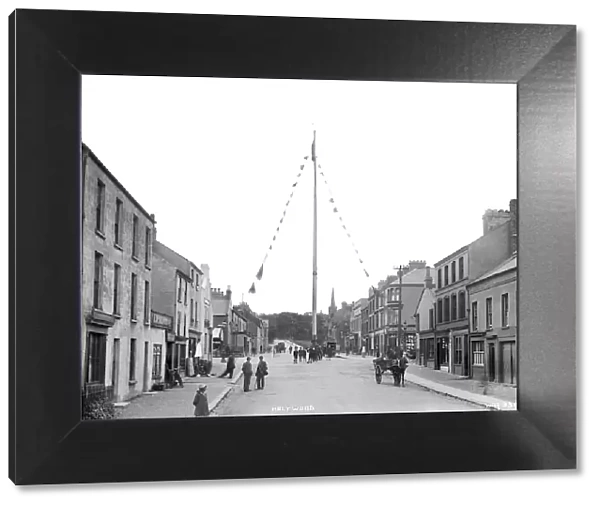 Holywood - a street scene view up to the Maypole
