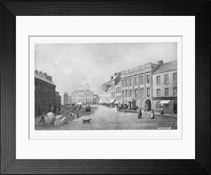 Framed Print : Castle Place, Belfast in the 1840s Framed Print : Castle Place, Belfast in the 1840s