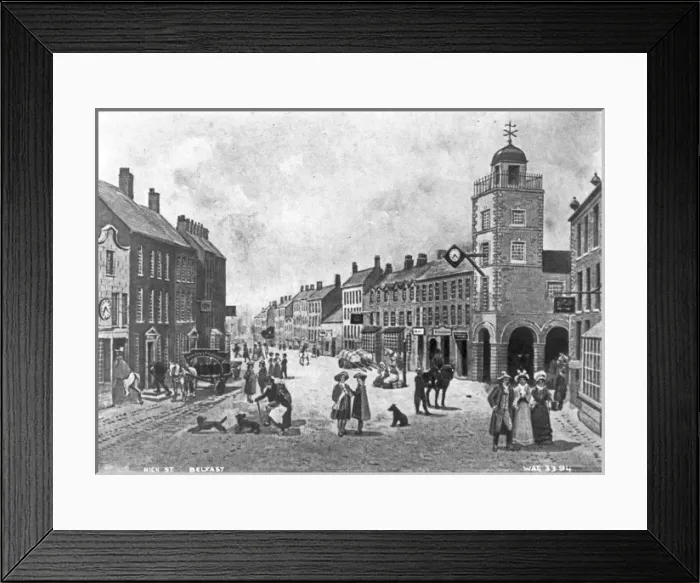 Framed Print : High St. Belfast Framed Print : High St. Belfast