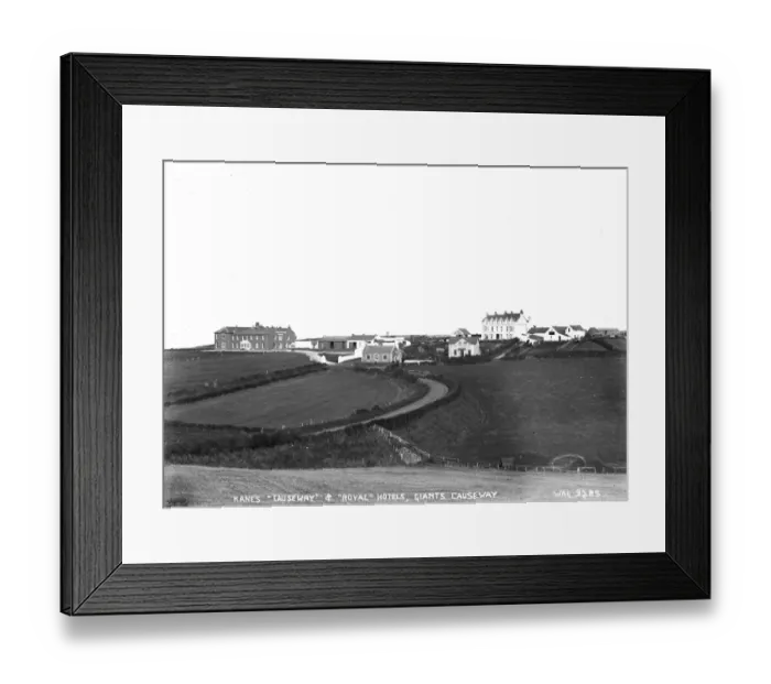 Framed Print : Kanes Causeway and Royal Hotels, Giants Causeway Framed Print : Kanes Causeway and Royal Hotels, Giants Causeway