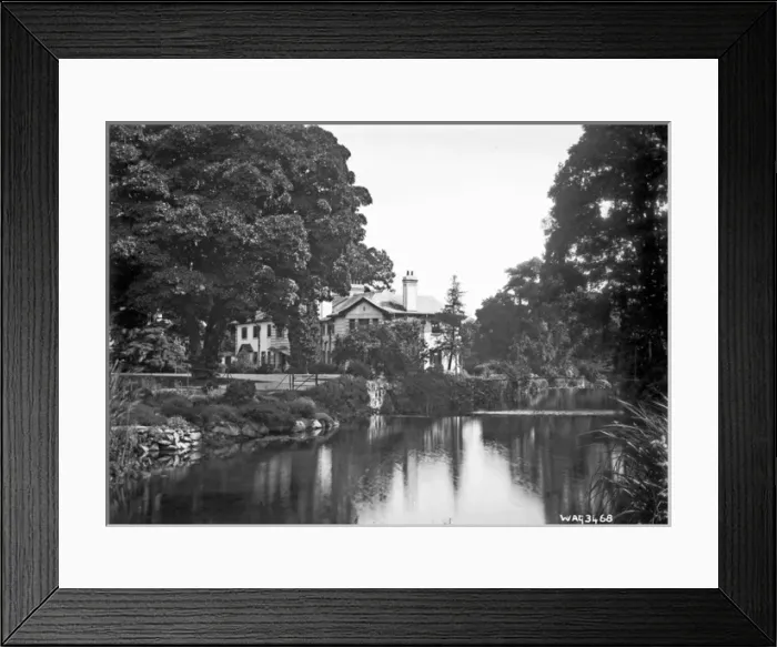 Framed Print : Side view of a large mansion, location unknown Framed Print : Side view of a large mansion, location unknown