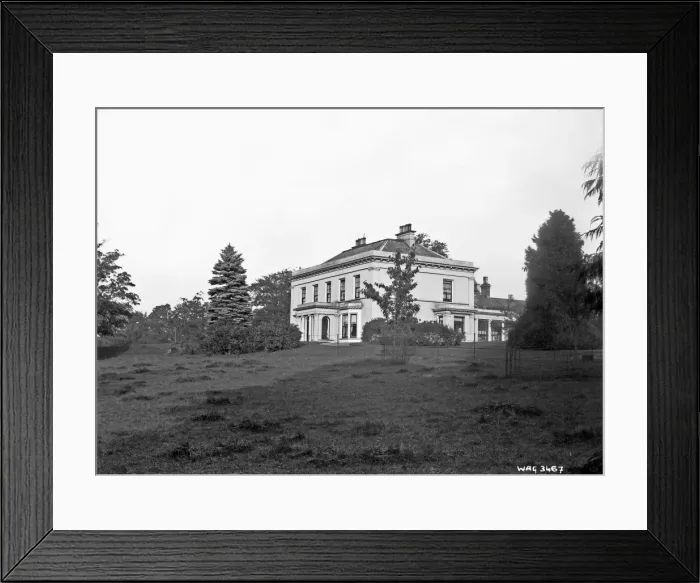 Framed Print : Side view of a large mansion, location unknown Framed Print : Side view of a large mansion, location unknown