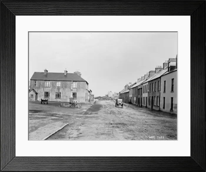 Framed Print : View of a village square, location unknown, perhaps Dunfanag Framed Print : View of a village square, location unknown, perhaps Dunfanag