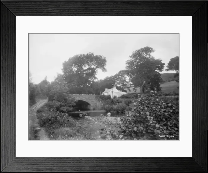 Framed Print : A stone arched bridge and building, Glenballyemon, Cushendal Framed Print : A stone arched bridge and building, Glenballyemon, Cushendal