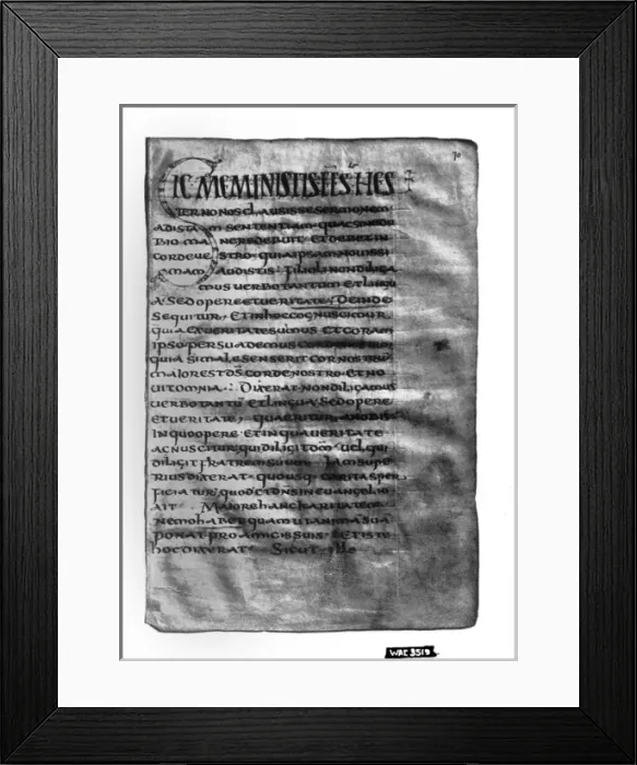 Framed Print : Copy of a manuscript of St. Augustine Framed Print : Copy of a manuscript of St. Augustine