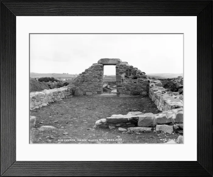 Framed Print : Old Church, Mahee Island, Restored 1922 Framed Print : Old Church, Mahee Island, Restored 1922