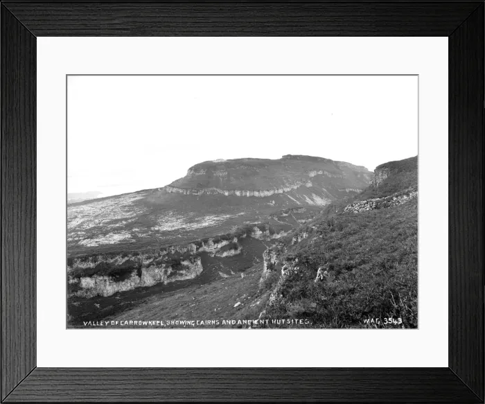 Framed Print : Valley of Carrowkeel, Showing Cairns and Ancient Hut Sites Framed Print : Valley of Carrowkeel, Showing Cairns and Ancient Hut Sites