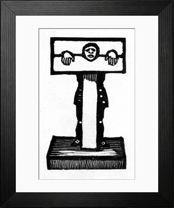Framed Print : Man in the stocks Framed Print : Man in the stocks