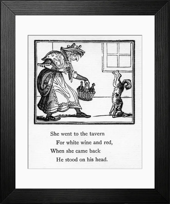 Framed Print : Mother Hubbard nursery rhyme Framed Print : Mother Hubbard nursery rhyme