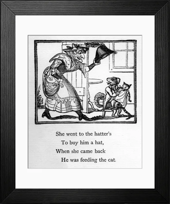 Framed Print : Mother Hubbard nursery rhyme Framed Print : Mother Hubbard nursery rhyme