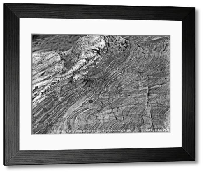 Framed Print : Crumpled Silurian Rocks, Glen Strand, Wicklow Framed Print : Crumpled Silurian Rocks, Glen Strand, Wicklow