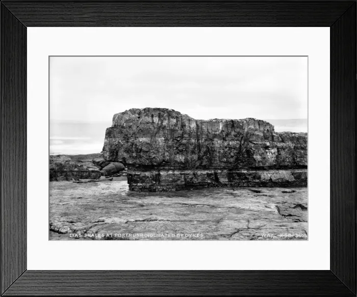 Framed Print : Lias Shales at Portrush Indurated By Dykes Framed Print : Lias Shales at Portrush Indurated By Dykes