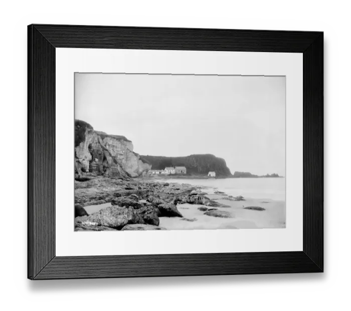 Framed Print : Distant view of Portbraddon from along the coastline Framed Print : Distant view of Portbraddon from along the coastline