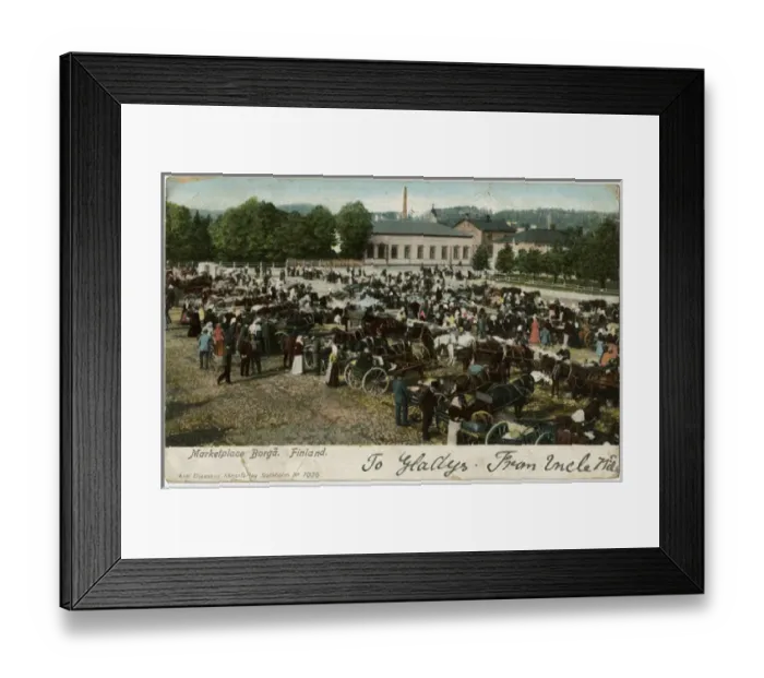 Framed Print : Finland - The Marketplace at Borga Framed Print : Finland - The Marketplace at Borga