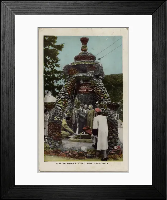 Framed Print : Largest underground wine vat in the World - Asti, California