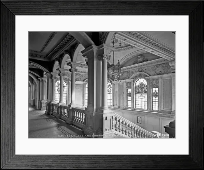 Framed Print : East Staircase and Corridor, City Hall, Belfast Framed Print : East Staircase and Corridor, City Hall, Belfast