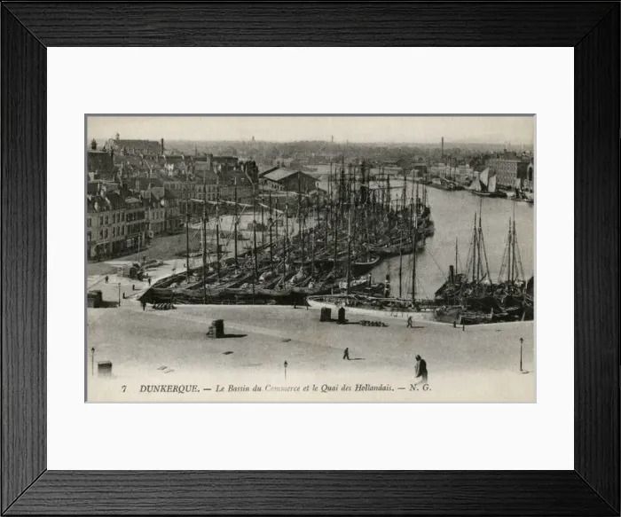 Framed Print : Dunkirk, France - Bassin du Commerce and the Dutch Quay Framed Print : Dunkirk, France - Bassin du Commerce and the Dutch Quay