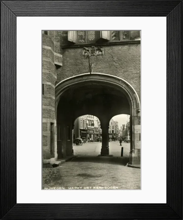 Framed Print : Nijmegen market with church arches - The Netherlands Framed Print : Nijmegen market with church arches - The Netherlands