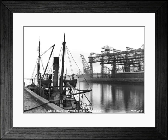 Framed Print : Queens Island Shipyard from the Albert Quay Framed Print : Queens Island Shipyard from the Albert Quay