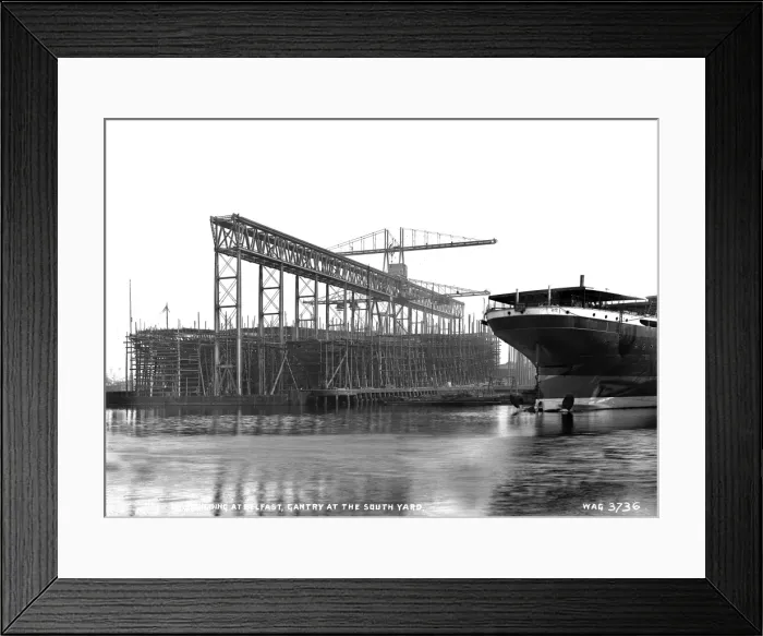 Framed Print : Shipbuilding at Belfast, Gantry at the South Yard Framed Print : Shipbuilding at Belfast, Gantry at the South Yard