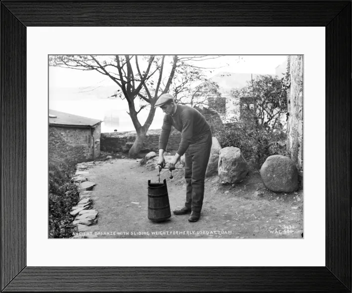 Framed Print : Ancient Balance With Sliding Weight for merly used at Tuam Framed Print : Ancient Balance With Sliding Weight for merly used at Tuam