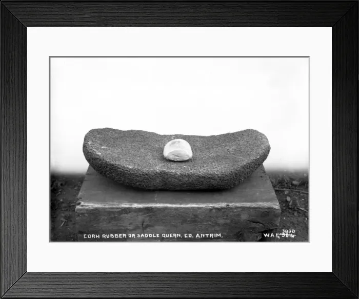Framed Print : Corn Rubber Or Saddle Quern, Co. Antrim Framed Print : Corn Rubber Or Saddle Quern, Co. Antrim