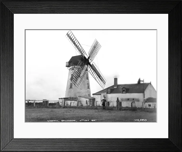 Framed Print : Windmill, Ballyholme, 11th July 1887 Framed Print : Windmill, Ballyholme, 11th July 1887