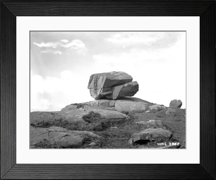 Framed Print : A perched block, Fair Head, Ballycastle, Co Antrim Framed Print : A perched block, Fair Head, Ballycastle, Co Antrim