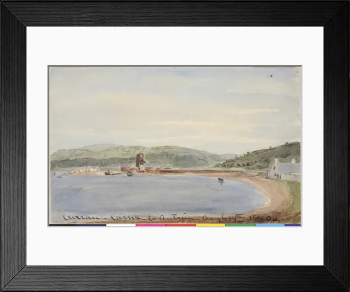Framed Print : Curran, Larne, Co. Antrim Alderfleet Castle Framed Print : Curran, Larne, Co. Antrim Alderfleet Castle