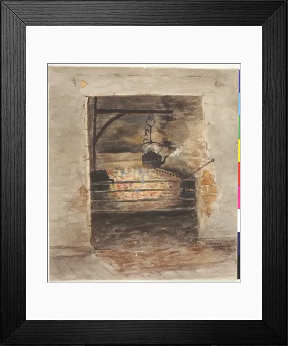 Framed Print : Fireplace, Curran, Larne Framed Print : Fireplace, Curran, Larne