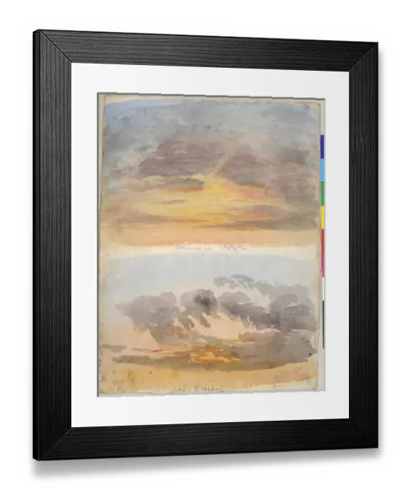 Framed Print : Two Studies of Sunsets Framed Print : Two Studies of Sunsets