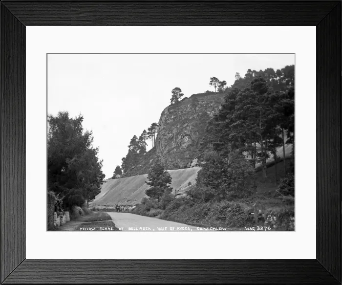 Framed Print : Yellow Ochre at Bell Rock, Vale of Avoca, Co. Wicklow Framed Print : Yellow Ochre at Bell Rock, Vale of Avoca, Co. Wicklow