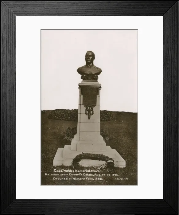 Framed Print : Memorial to Captain Webb (Cross-channel swimmer) - Dover