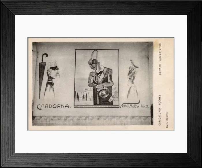 Framed Print : WW1 - German caricatures - Cadorna, Venizelos, Nikolayevich Framed Print : WW1 - German caricatures - Cadorna, Venizelos, Nikolayevich