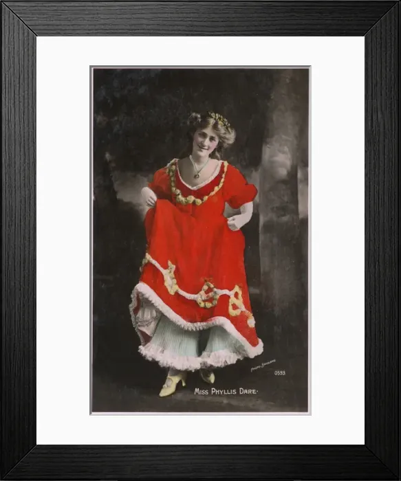 Framed Print : Phyllis Dare - Edwardian Singer and Actress Framed Print : Phyllis Dare - Edwardian Singer and Actress