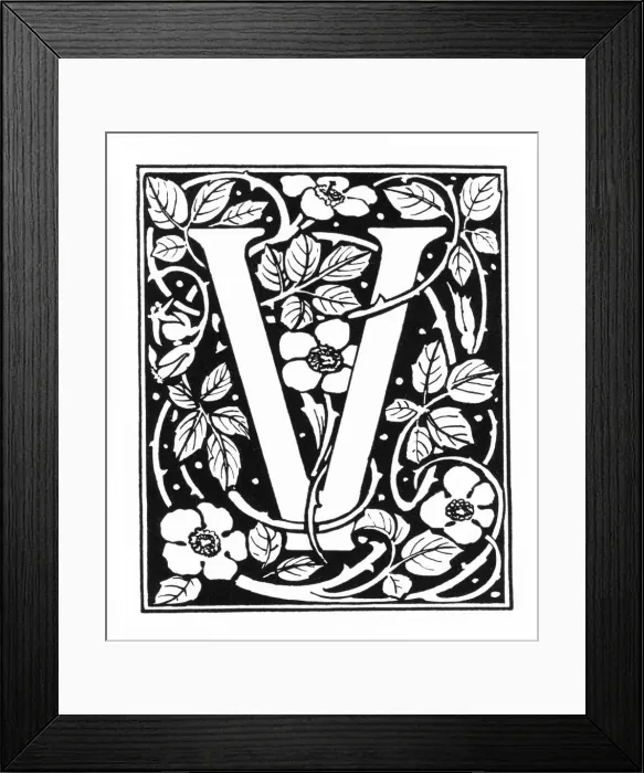 Framed Print : Decorative initial Framed Print : Decorative initial