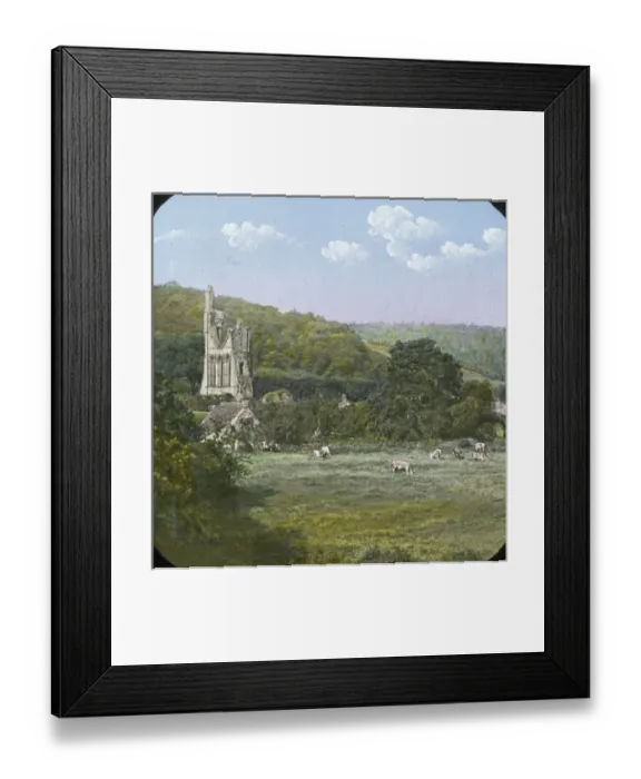 Framed Print : Distant view of Byland Abbey, Ryedale, North Yorkshire Framed Print : Distant view of Byland Abbey, Ryedale, North Yorkshire