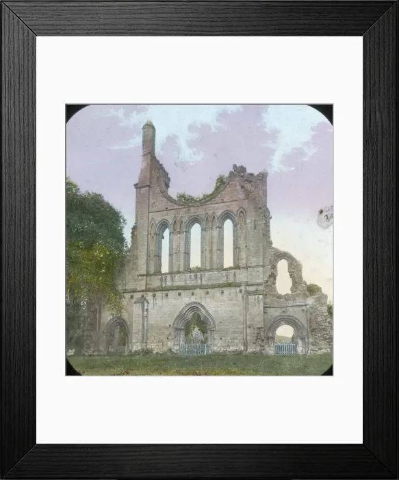 Framed Print : The West front of Byland Abbey, Ryedale, North Yorkshire Framed Print : The West front of Byland Abbey, Ryedale, North Yorkshire